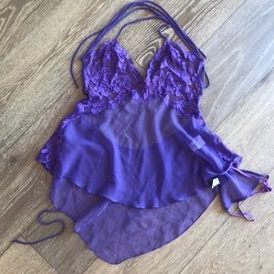 NEW Purple babydoll & matching thong